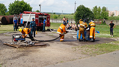 Соревнования санитарных дружин и добровольных пожарных команд