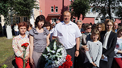 Митинг, посвященный освобождению города Волковыска